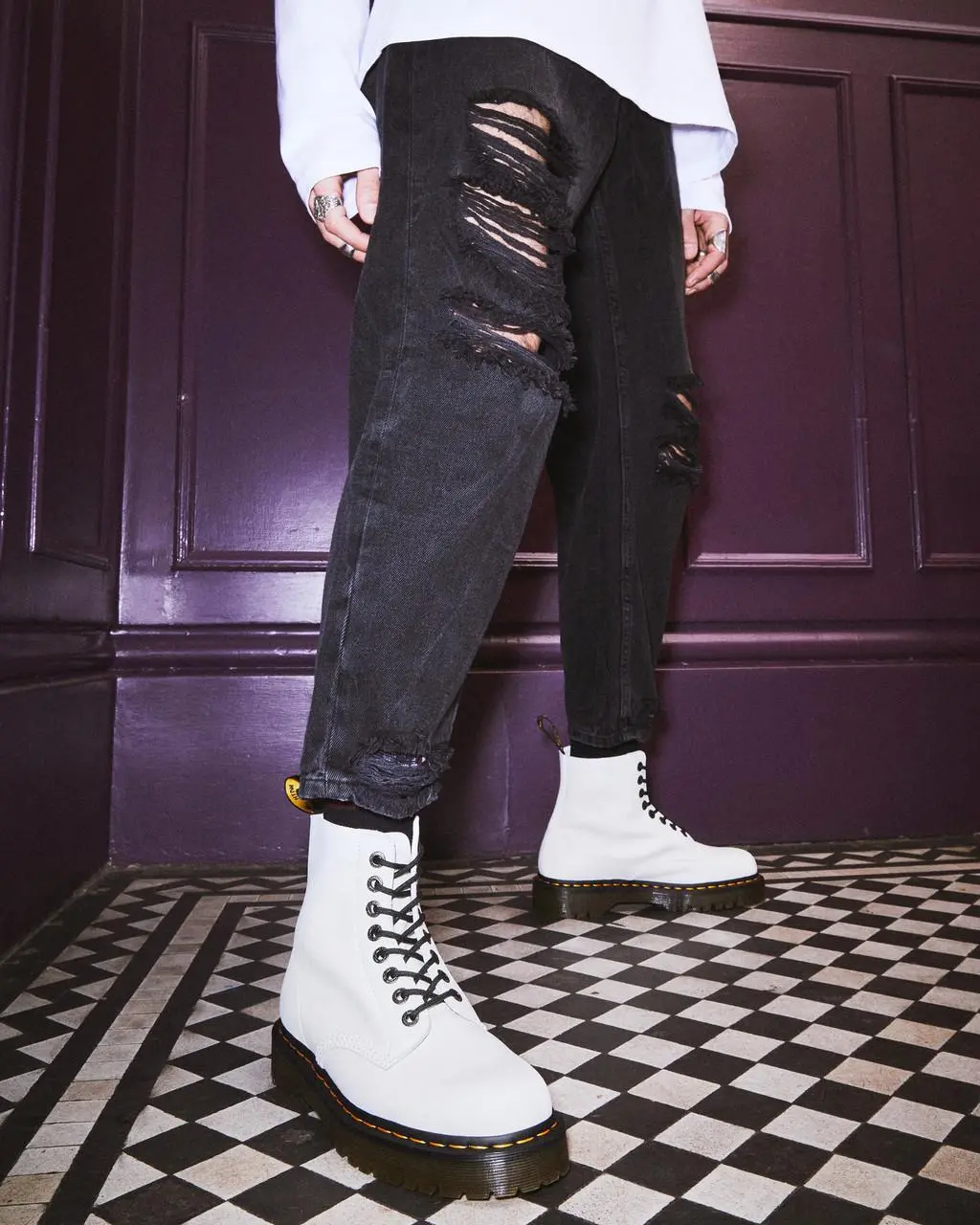Giay Dr.Martens 1460 Pascal Bex Pisa 'White' 27376113