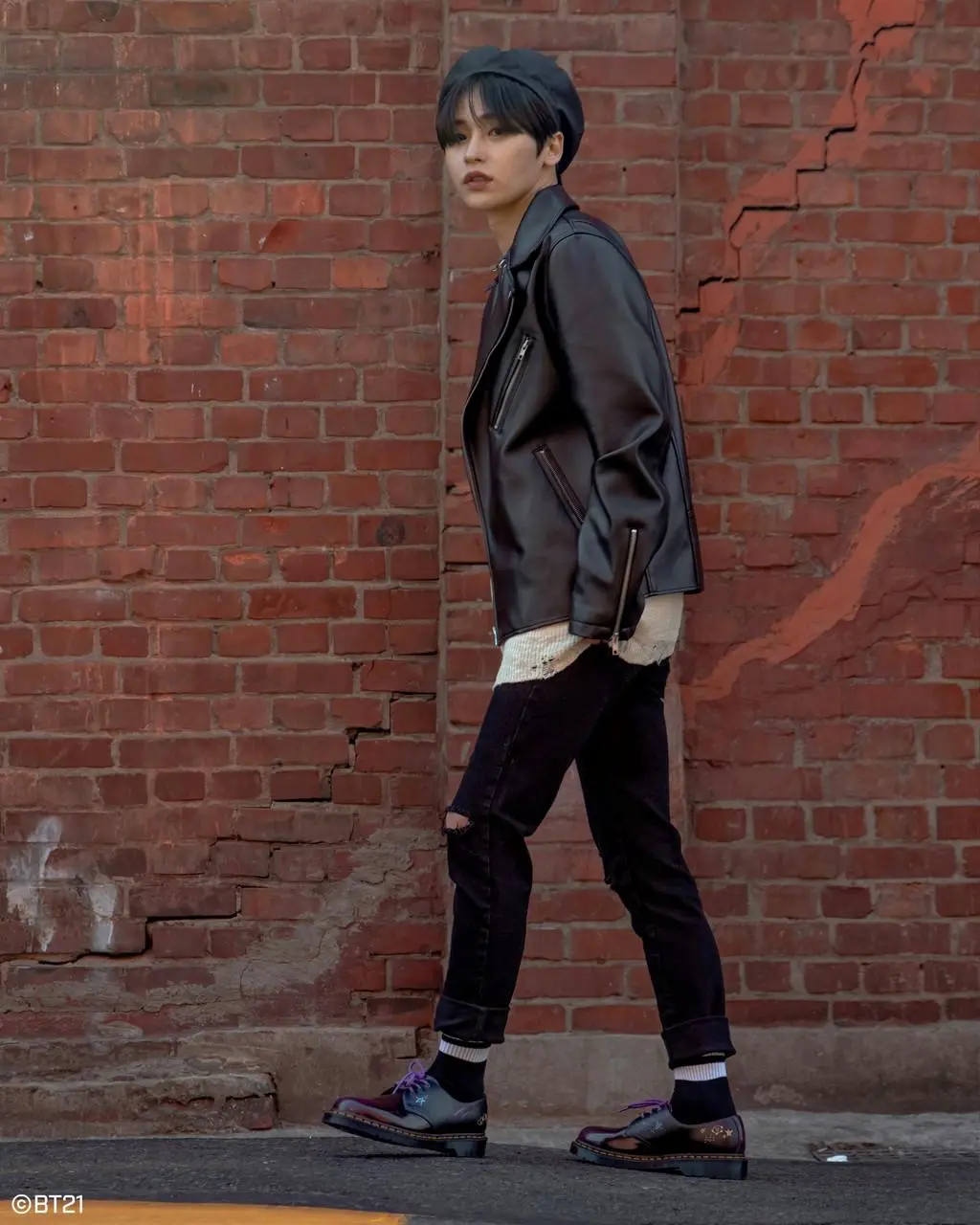 Giay Dr.Martens 1461 BT21 'Purple Black' 30893511