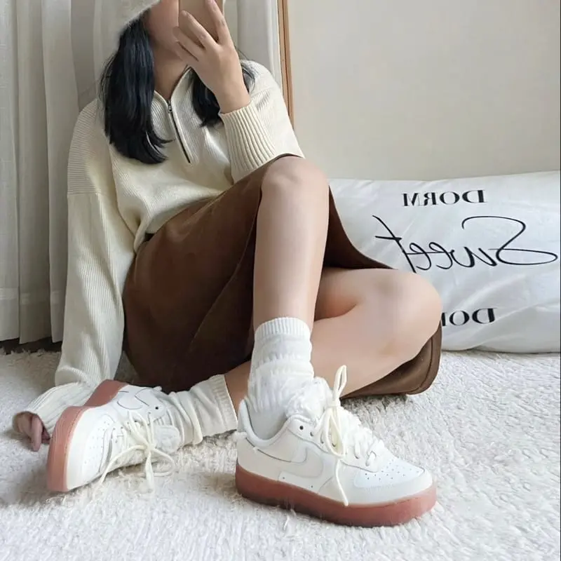 Giay Nike Air Force 1 Low ‘Sail Gum Faux Fur’ FV3701-119