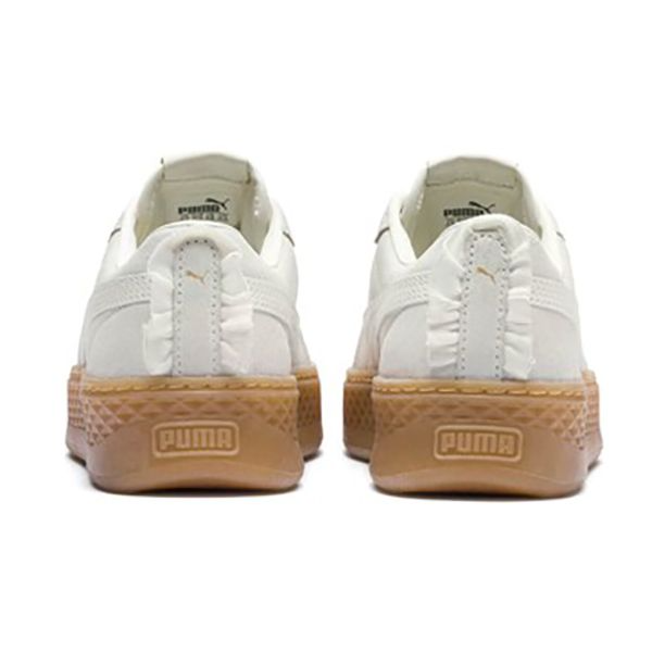 Giay Puma Smash Platform Frill 'White Gold' 366928-04