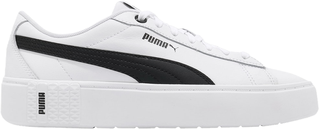 Giay Puma Smash Platform V2 'White Black' 373035-02
