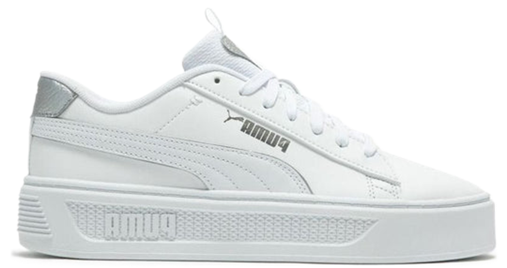 Giay Puma Smash Platform V3 Pop Up Metallics 'White' 392504-02