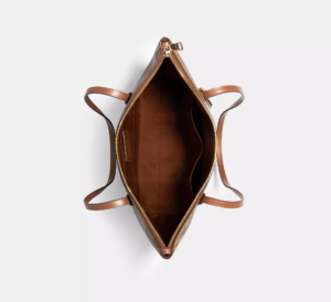 Tui Coach Zip Top Tote Signature Canvas 'Khaki' 4455-IME74