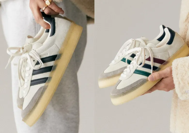 Giay Adidas x Kith x Clarks 8th Street Samba Kithmas 'Core Black' IE4033