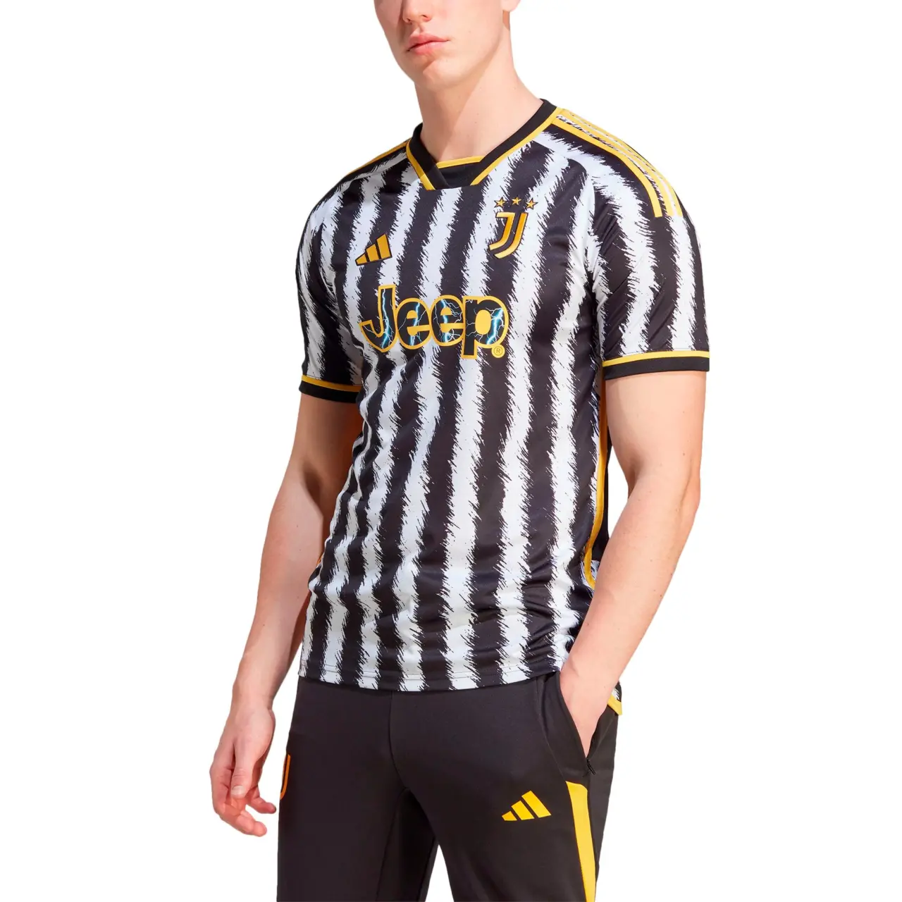 Ao Adidas Juventus 23/24 Home Jersey 'Black White' HR8256