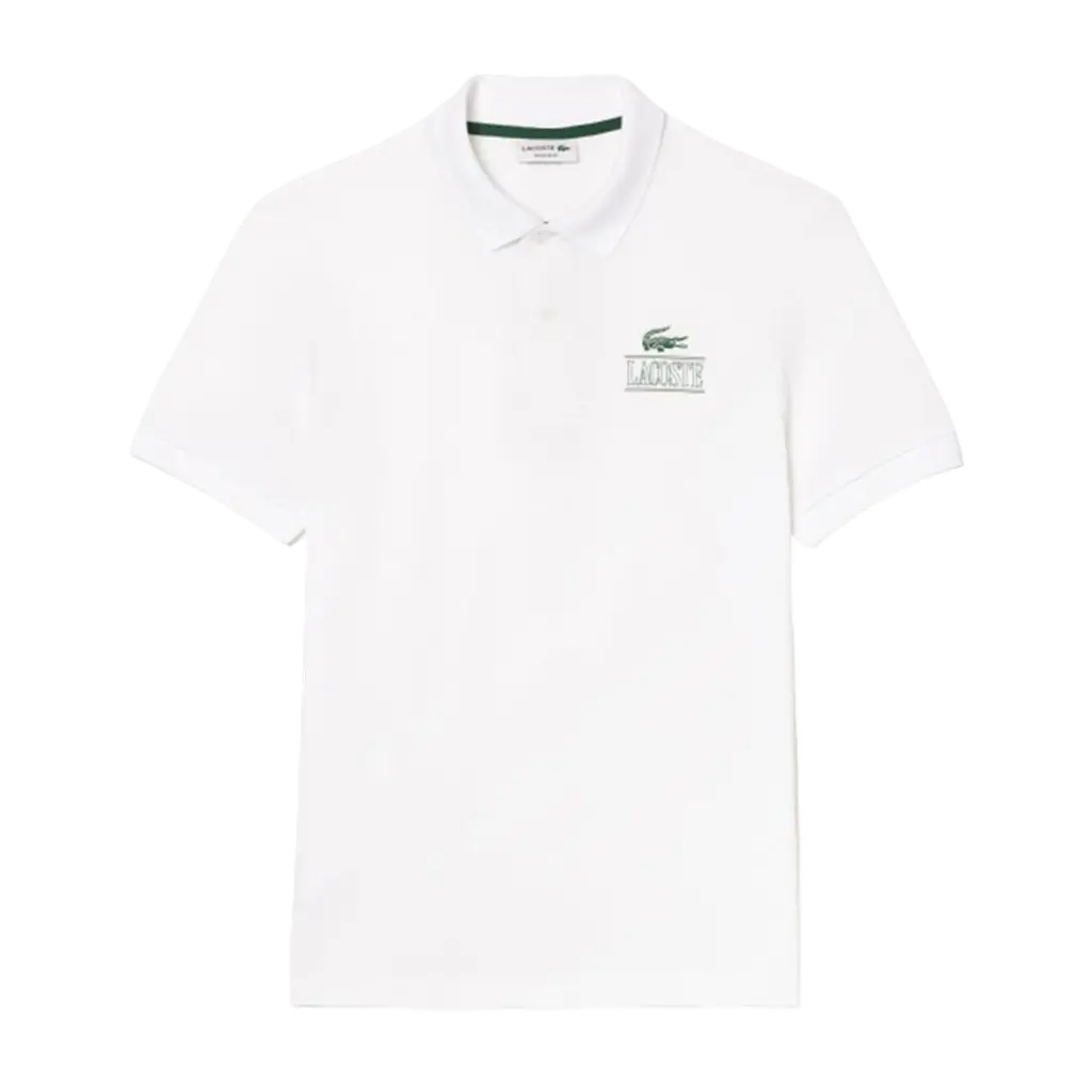 Ao Lacoste Regular Fit Stretch Pique Polo 'White' PH1136-001
