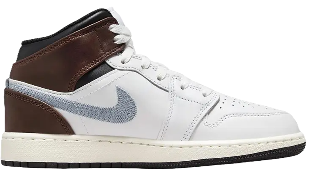 Giay Nike Air Jordan 1 Mid SE GS 'Brown Blue Grey' FQ8162-142