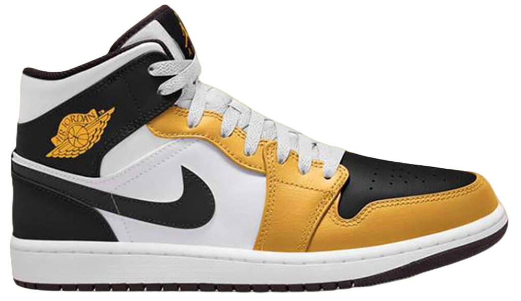 Giay Nike Air Jordan 1 Mid 'Yellow Black White' DQ8426-701