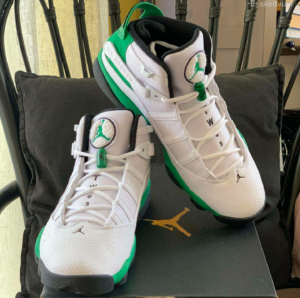 Giay Nike Air Jordan 6 Rings 'Lucky Green' 322992-131