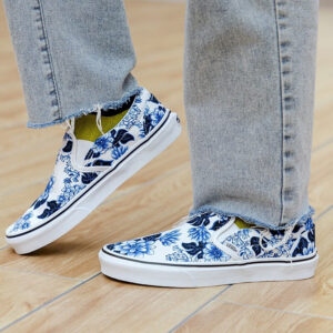 Giay Vans Classic Slip‑On 'Floral Blue' VN0A7VCFY6Z