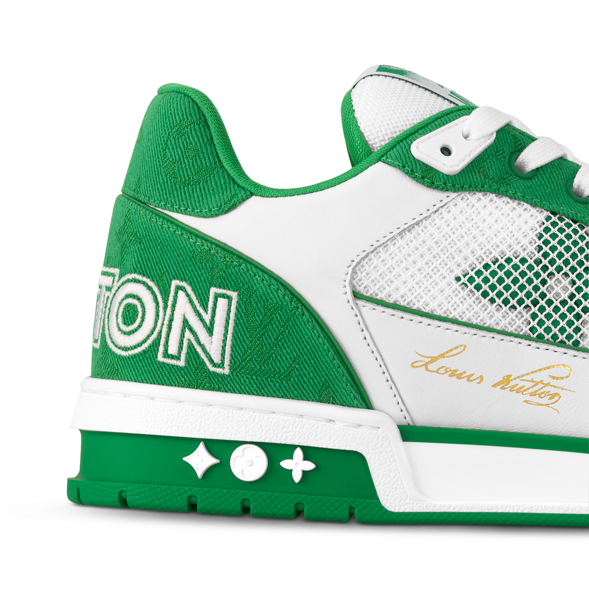 Giay Louis Vuitton LV Trainers 'Green' 1ABLY2