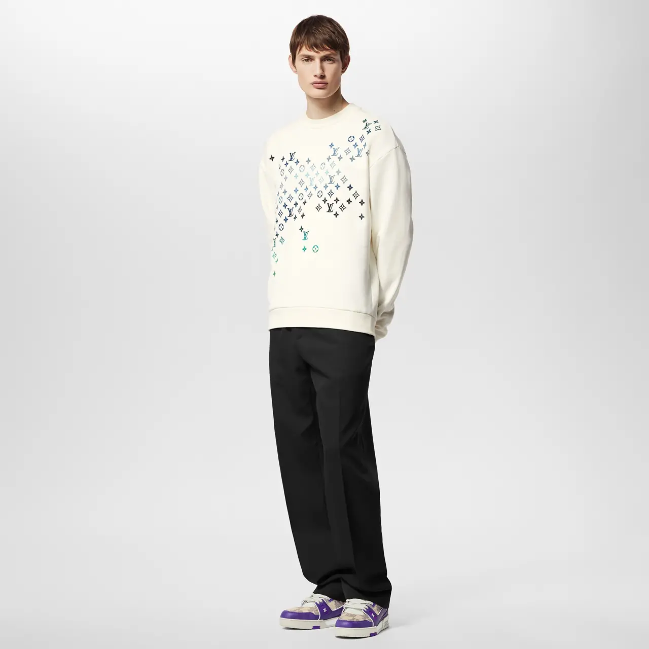 Giay Louis Vuitton LV Trainers 'Purple' 1AC579