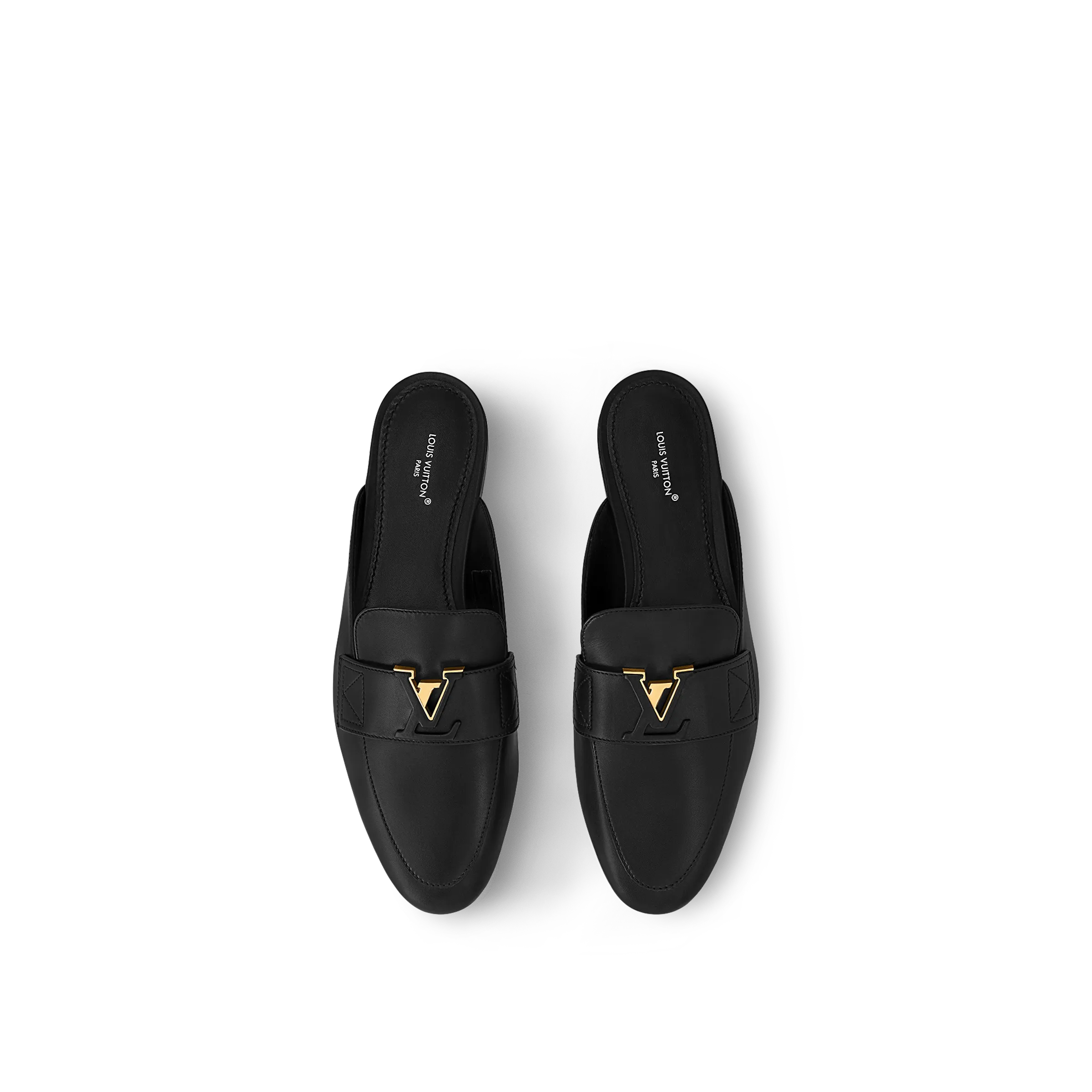 Dep Louis Vuitton LV Capri Open Back Loafers 'Black' 1ACH5Q