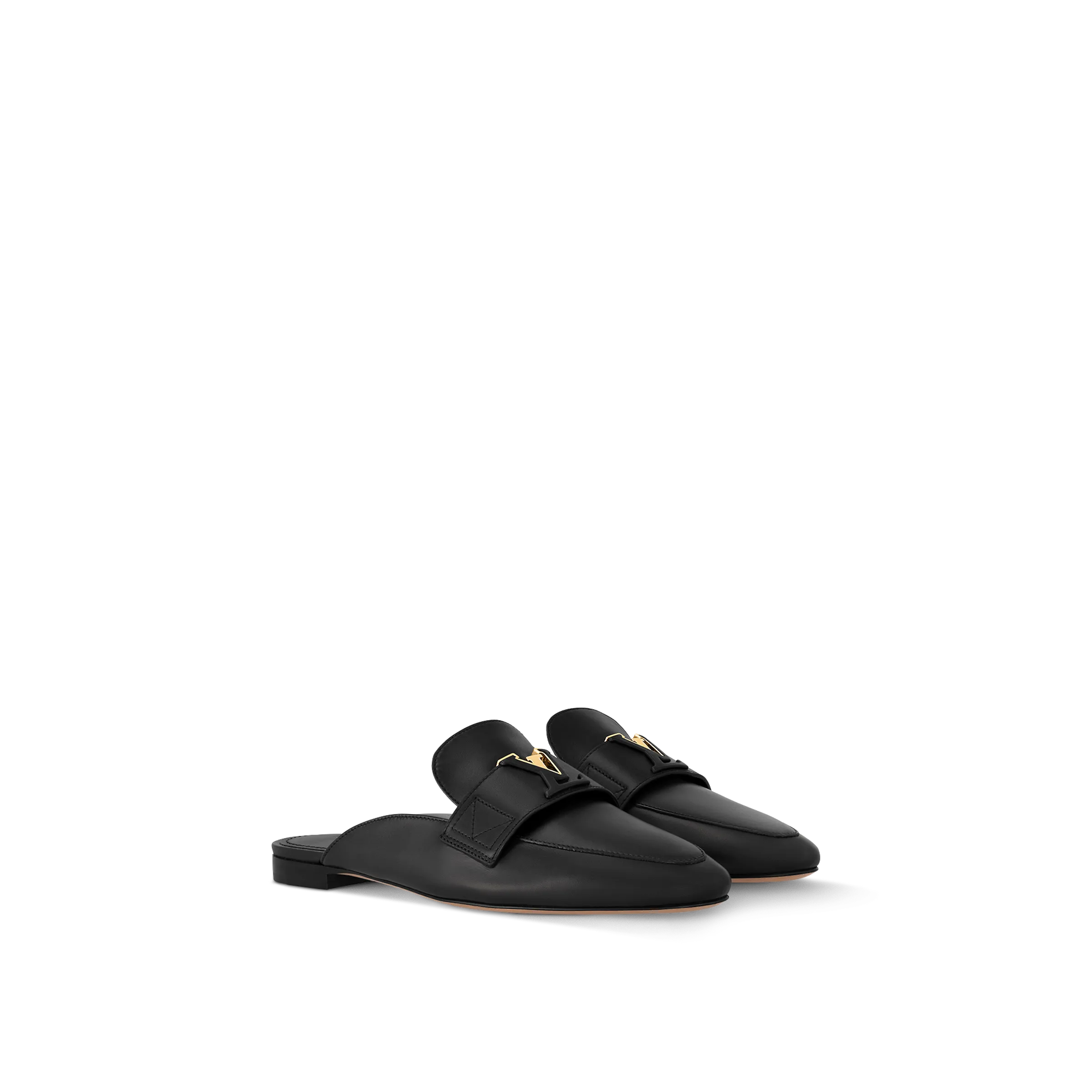 Dep Louis Vuitton LV Capri Open Back Loafers 'Black' 1ACH5Q