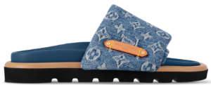 Dep Louis Vuitton Pool Pillow Flat Comfort Mules 'Blue' 1ACJVH
