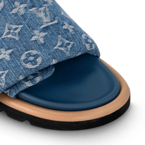 Dep Louis Vuitton Pool Pillow Flat Comfort Mules 'Blue' 1ACJVH