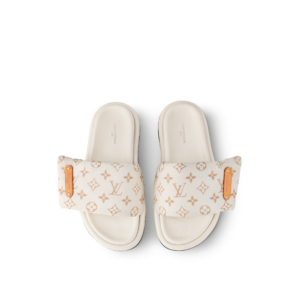 Dep Louis Vuitton Pool Pillow Flat Comfort Mules 'Beige' 1ACJZA