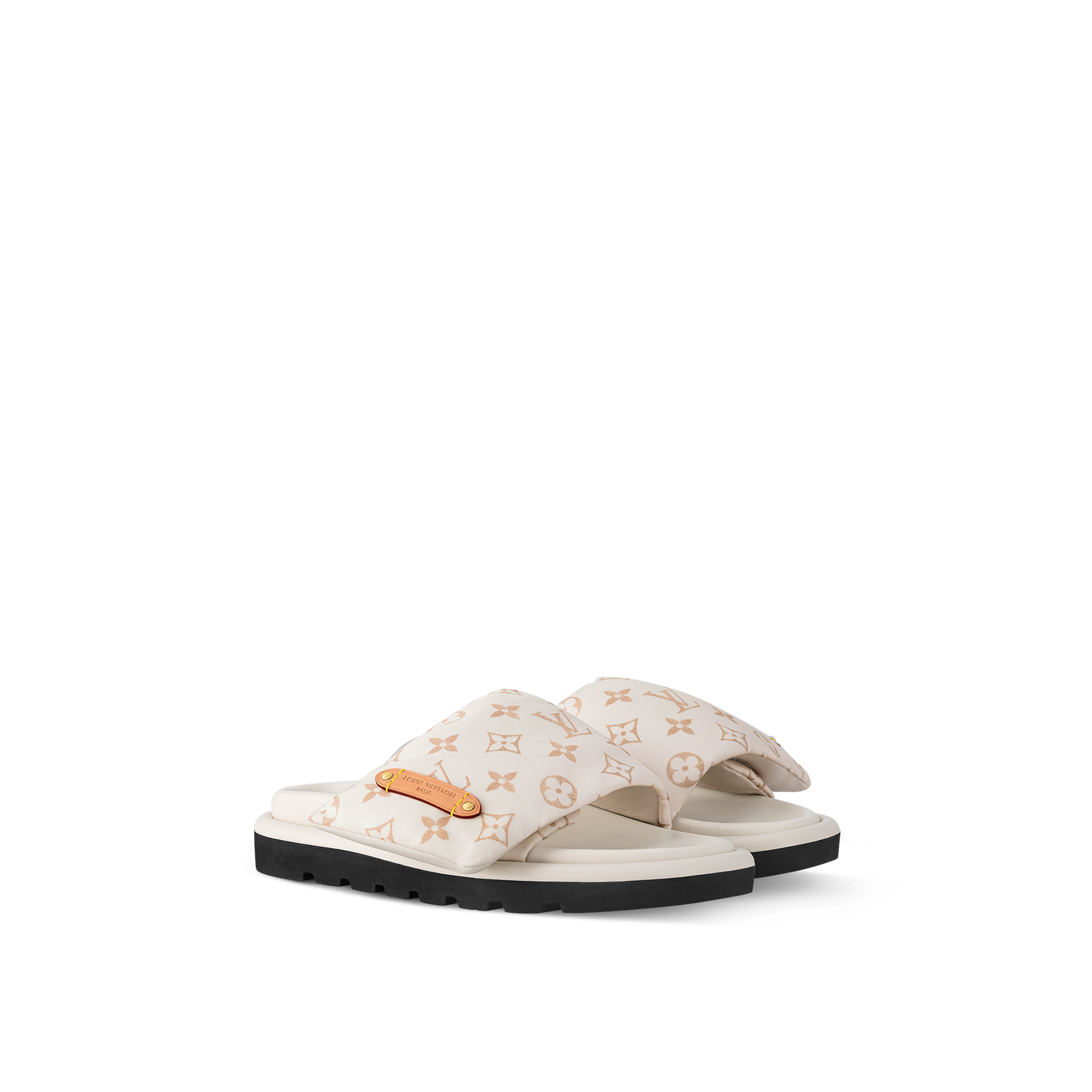 Dep Louis Vuitton Pool Pillow Flat Comfort Mules 'Beige' 1ACJZA