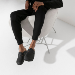 Dep Birkenstock Boston Oiled Leather 'Black' 59461