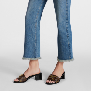 Dep Louis Vuitton Lock It Flat Mules 'Brown' 1A64MN