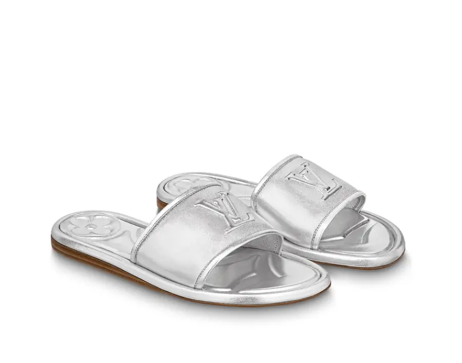 Dep Louis Vuitton Magnetic Flat Mules 'Silver' 1AA1KZ