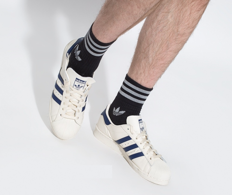 Giay Adidas Superstar 82 'White Dark Blue' GZ1537