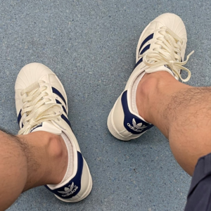 Giay Adidas Superstar 82 'White Dark Blue' GZ1537