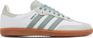 Giay Adidas Samba OG 'White Silver Green' ID0492
