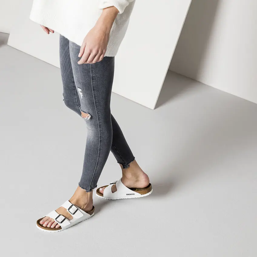 Giay Birkenstock Arizona Birko-Flor 'White' 552681
