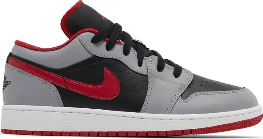 Giay Nike Air Jordan 1 Low GS 'Cement Fire Red' 553560-060