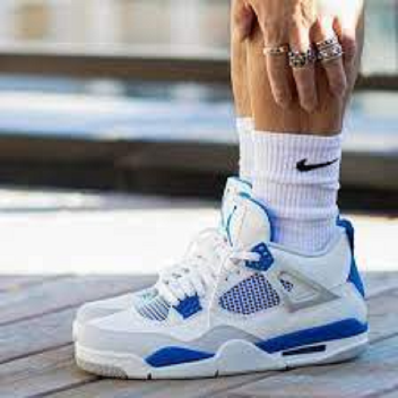 Giay Nike Air Jordan 4 Retro GS 'Military Blue' HF4281-141