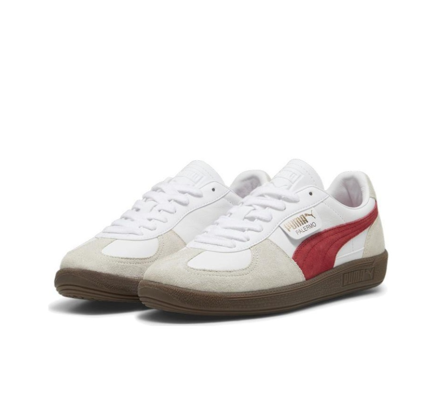 Giay Puma Palermo Leather 'White Club Red' 396464-05