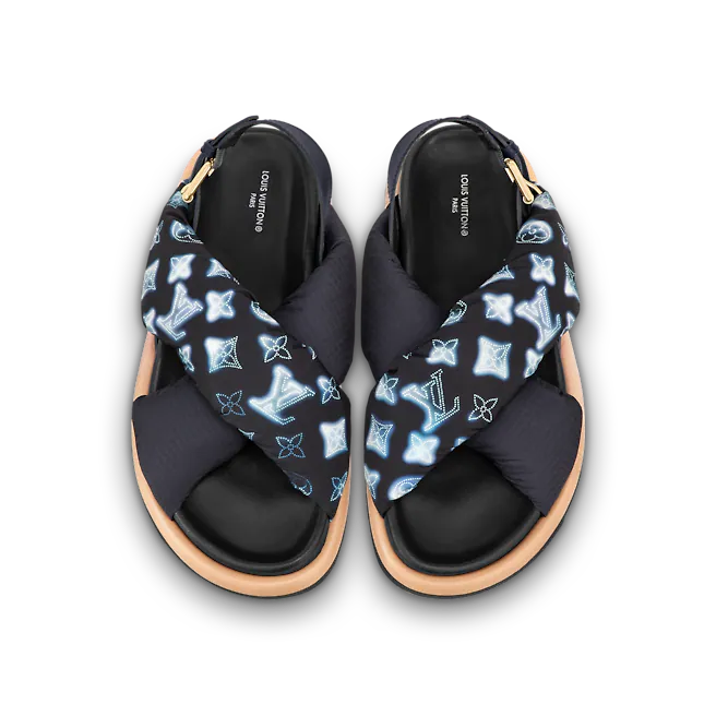 Dep Louis Vuitton Pool Pillow Flat Comfort Sandals 'Navy Blue' 1A9PP2