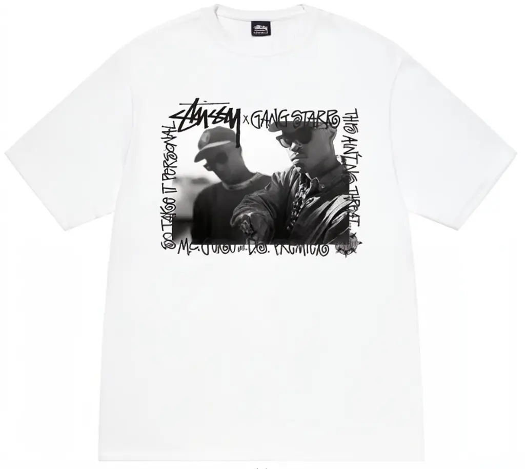 Ao Stussy Gang Starr Take It Personal Tee 'White'