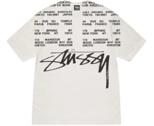 Ao Stussy Locations Tee Pigment Dyed 'White'