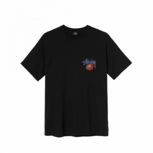 Ao Stussy Smokin Skull Pig Dyed Tee 'Black'