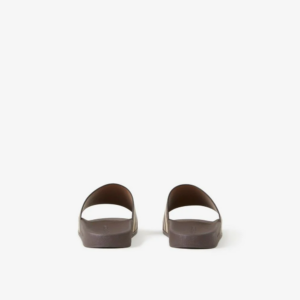 Dep Burberry Check Print Slides 'Dark Birch Brown' 80481951