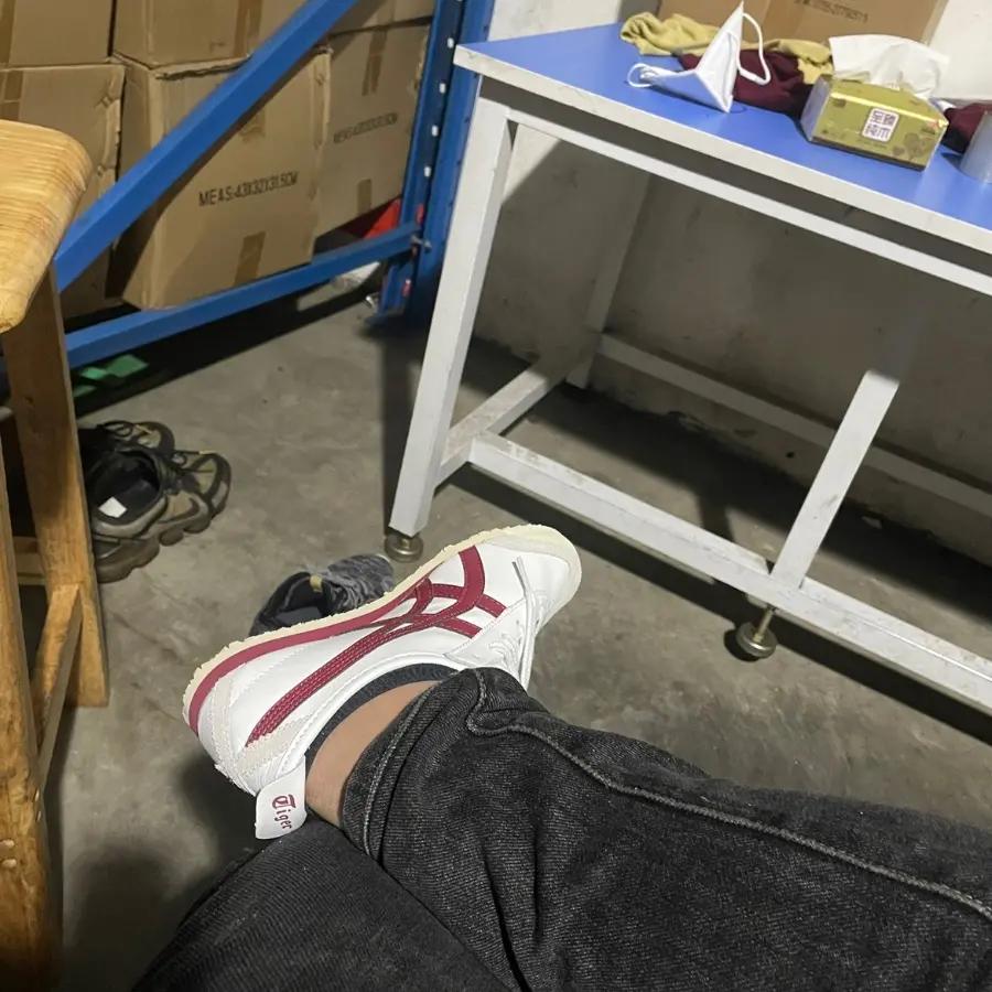 Giay Onitsuka Tiger Mexico 66 'White Burgundy' D4J2L-0125