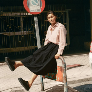 Dep Dr. Martens Laketen Leather Platform Mules 'Black' 31525001