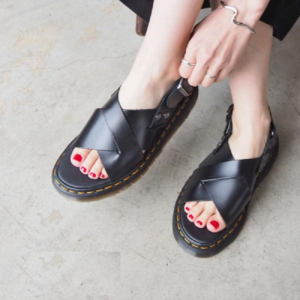 Dep Dr. Martens ZANE Cross Strap Leather 'Black' 30765001