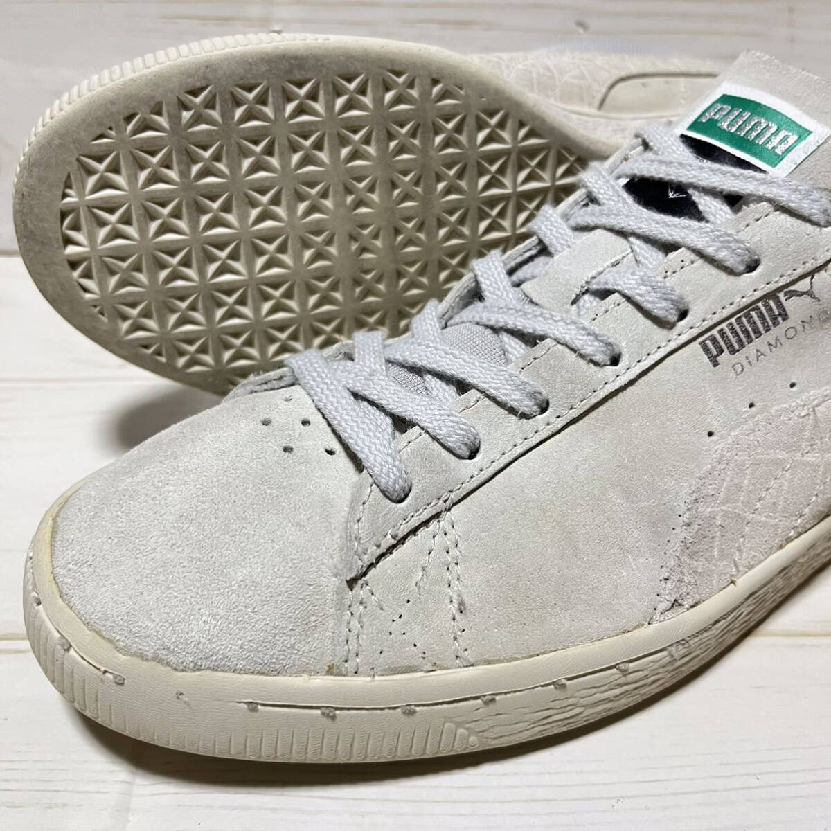 Giay Puma Suede x Diamond Supply 'White' 363001-03