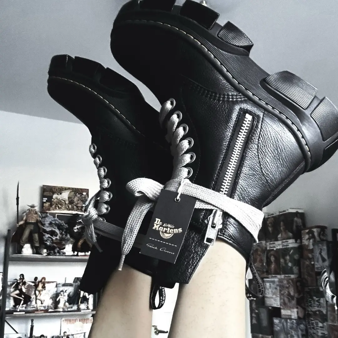 Giay Dr.Martens 1460 x Rick Owens Leather DMXL 'Black' 31755001
