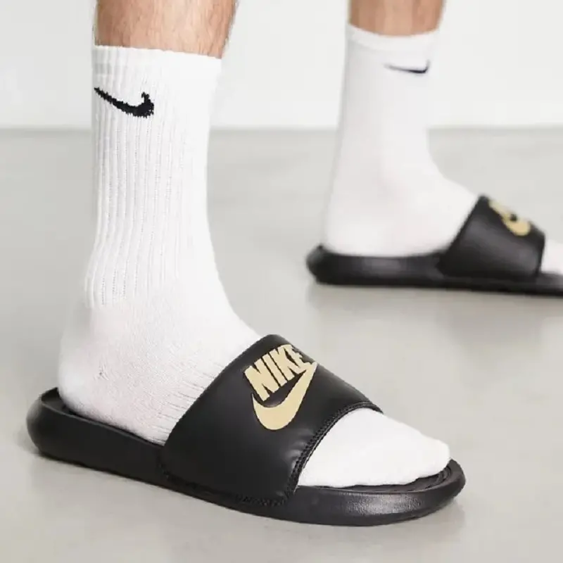 Dep Nike Victori One Slide 'Black Metallic Gold' CN9675-006