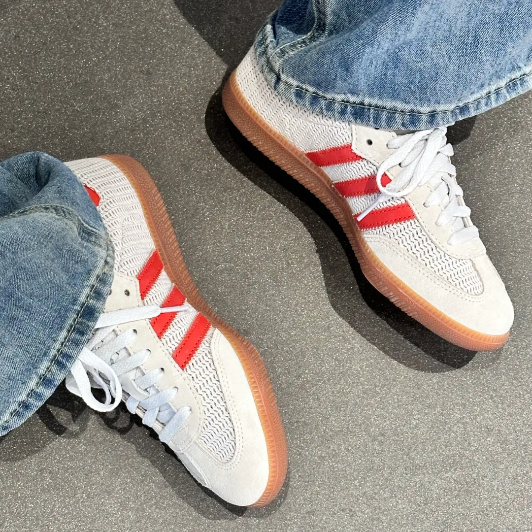 Giay Adidas Samba OG 'Crystal White Preloved Red' IG1380