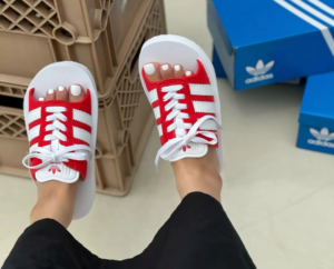 Dep Adidas Gazelle Beach Slides 'Red' JQ7424