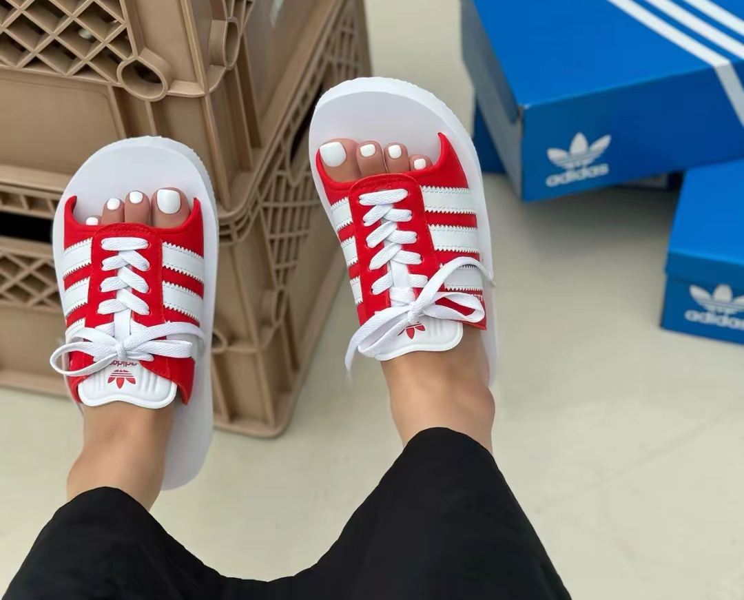 Dep Adidas Gazelle Beach Slides 'Red' JQ7424