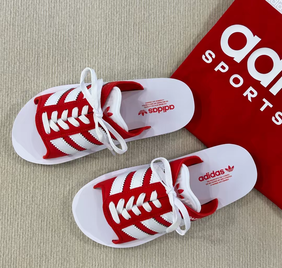 Dep Adidas Gazelle Beach Slides 'Red' JQ7424