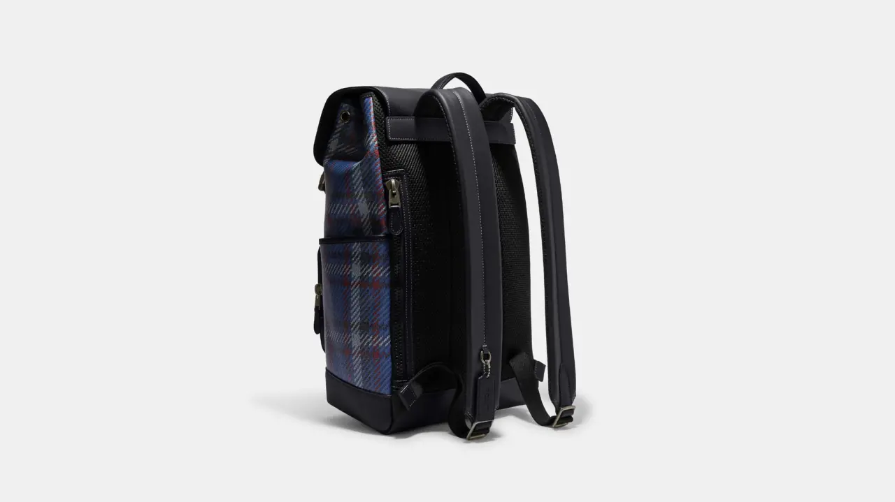 Balo Coach Track Plaid Stamp 'Midnight Navy' CH102-QBNI9
