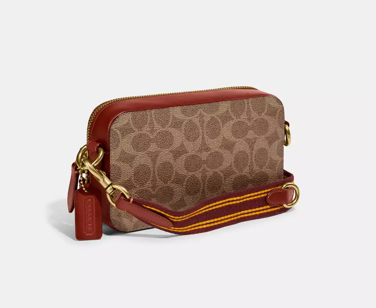 Alternative view of Túi Coach Charter Slim Crossbody In Signature 'Brown' C6744-OGT