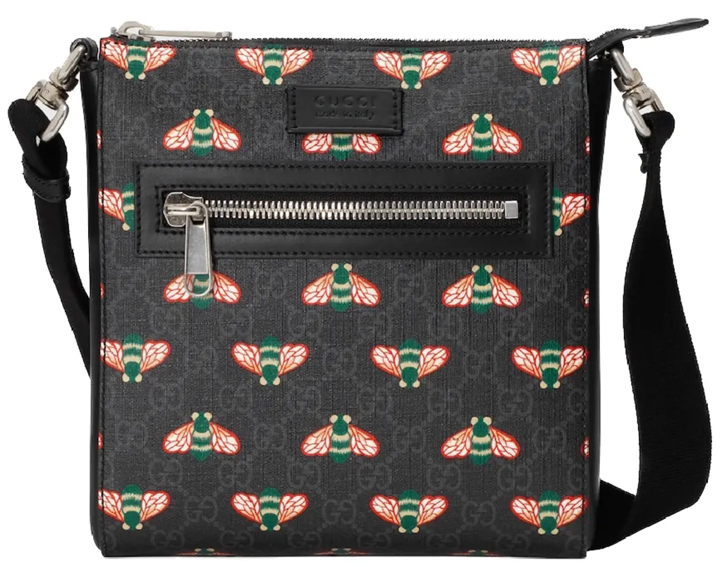 Tui Gucci Bestiary Messenger Bag With Bees 'Black' 681021-UIEBN-1058
